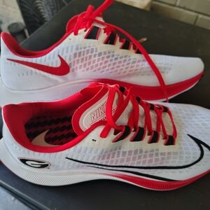 Nike Georgia White and Red Athletic Shoes